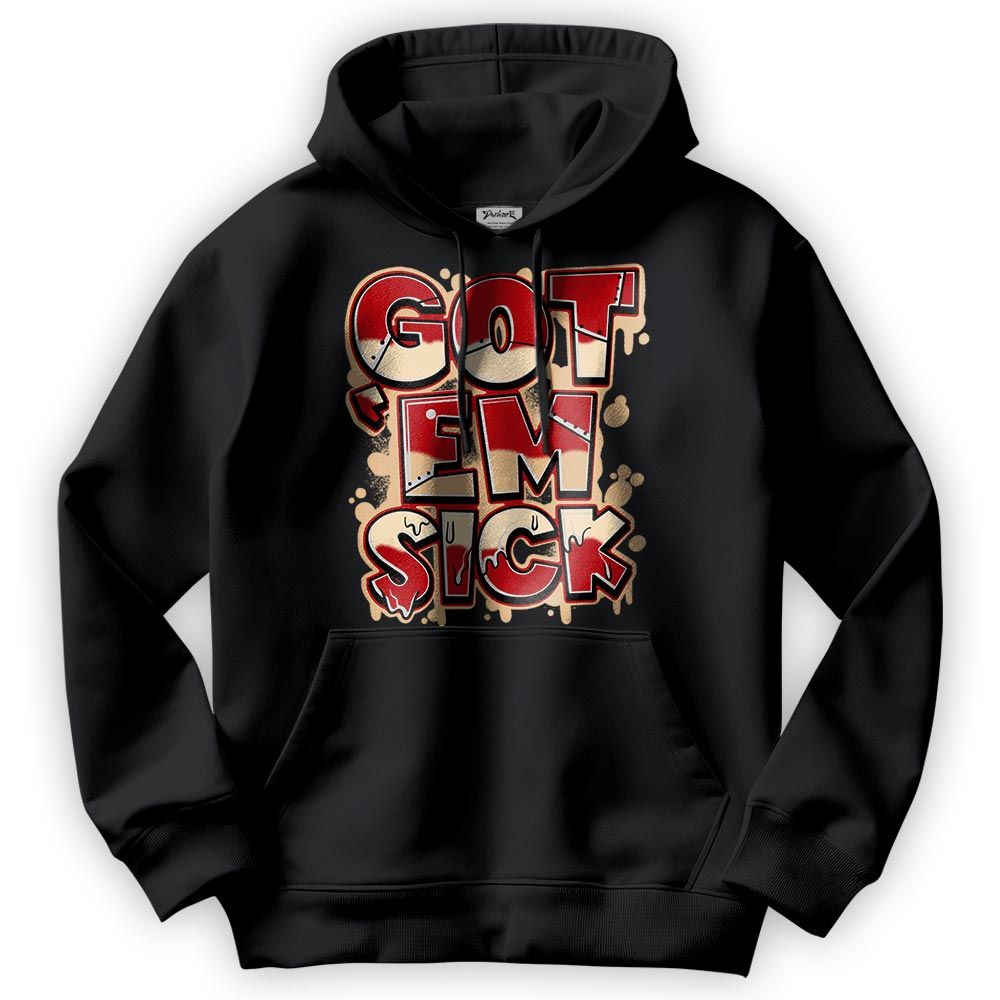 Sweatshirt To Match Dunk Low Strawberry Waffle Hoodie - Gotten 'Em Sick Graphic Hoodie Unisex