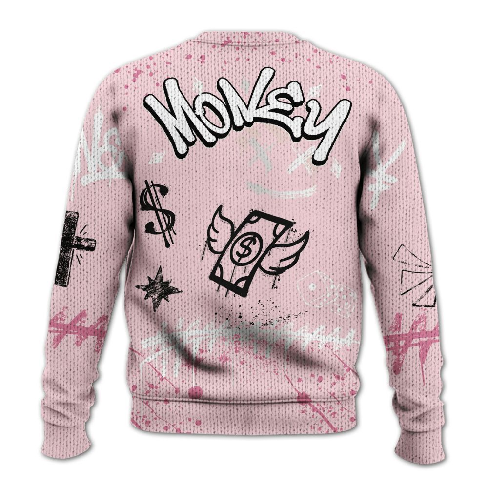 Sweater To Match GS Pearl Pink 12s Shirt, Everybody Paid In Full Crayon Graphic