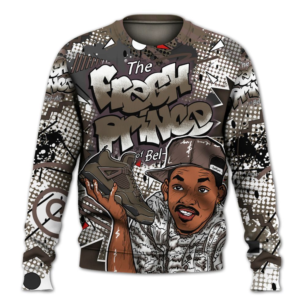 Sweatshirt To Match AMM Dark Mocha 4s - Fresh Sneaker 90s All Over Print