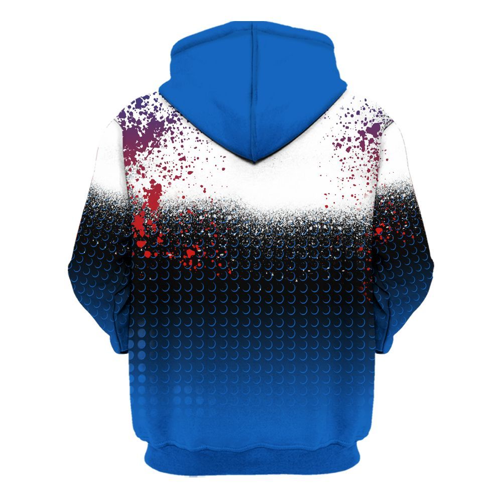 Hoodie To Match Kobe 6 Game Royal - Halftone Time Is Money All Over Print