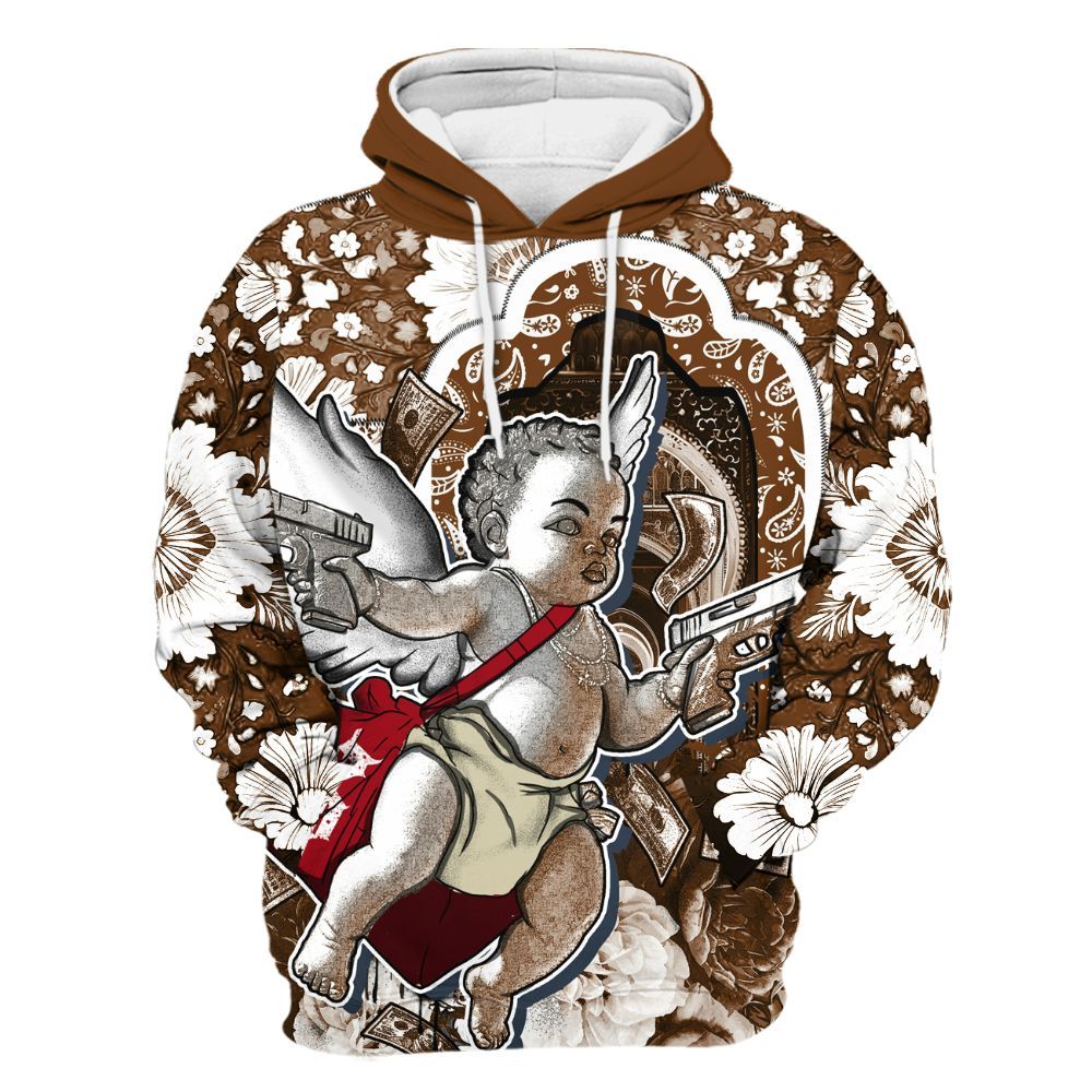 Hoodie To Match Archaeo Brown 5s - Angel Money Bag All Over Print