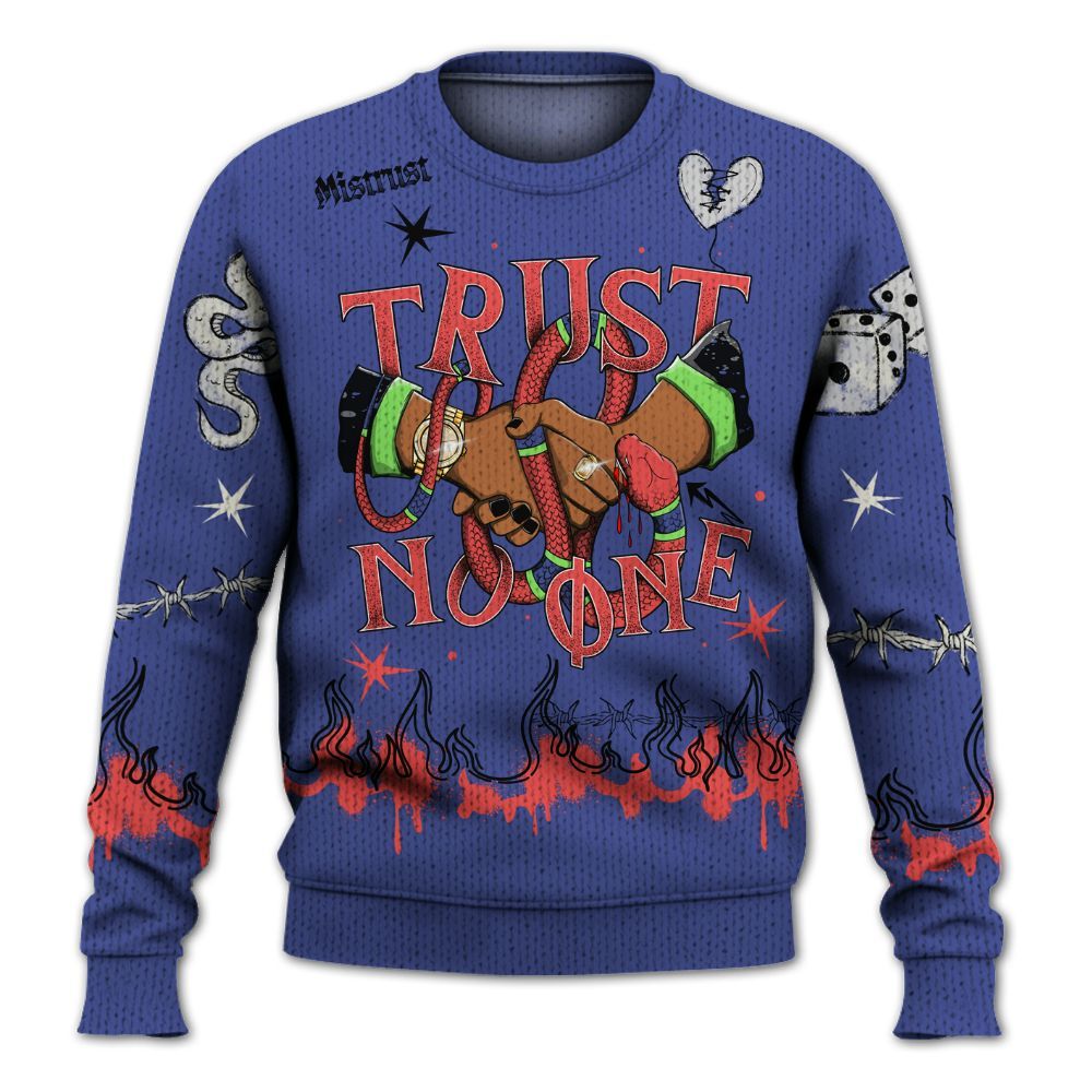 Knitted Sweater To Match KD 4 Nerf - Trust No One Snake-Bite Doodle Crayon