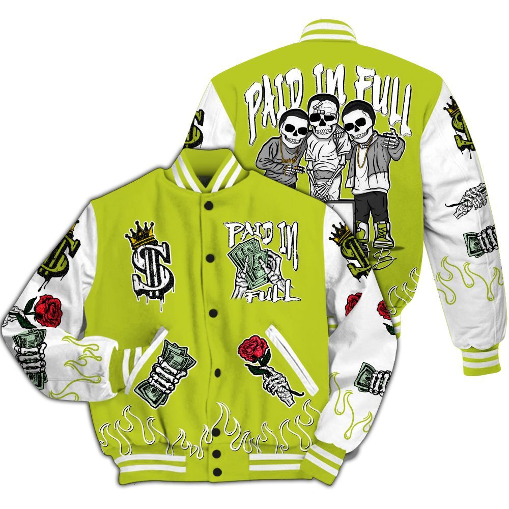 Varsity Jacket To Match Bright Cactus 13s - Everybody Paid In All Over Print