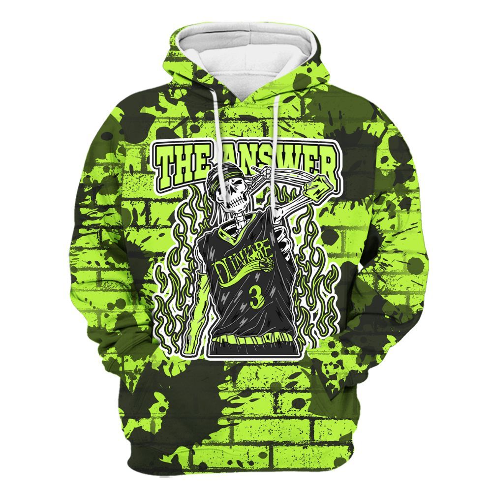 Hoodie To Match Air Force 1 Low Dance Volt - Allen Answer Skeleton Brick All Over Print