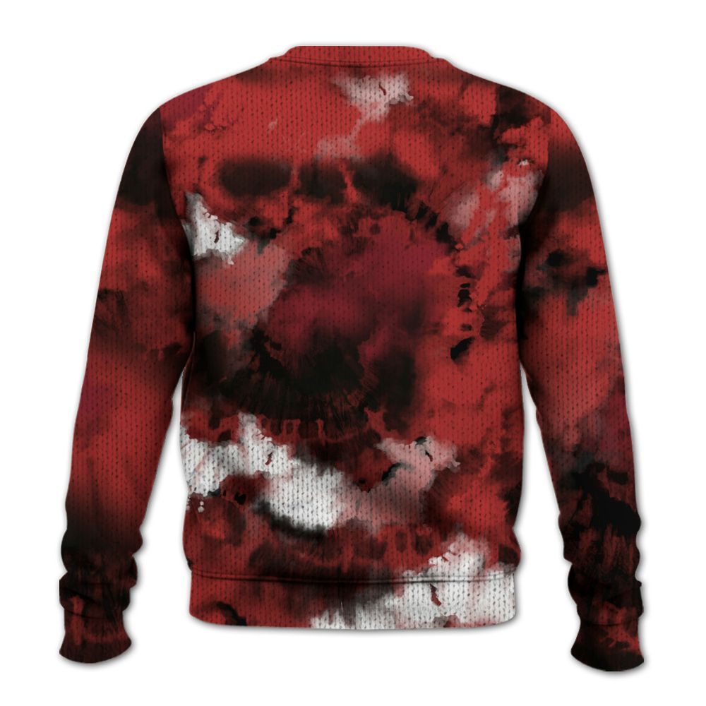 Knitted Sweater To Match Bred Reimagined 4s - SNEAKER Girl Money Drip Tie Dye