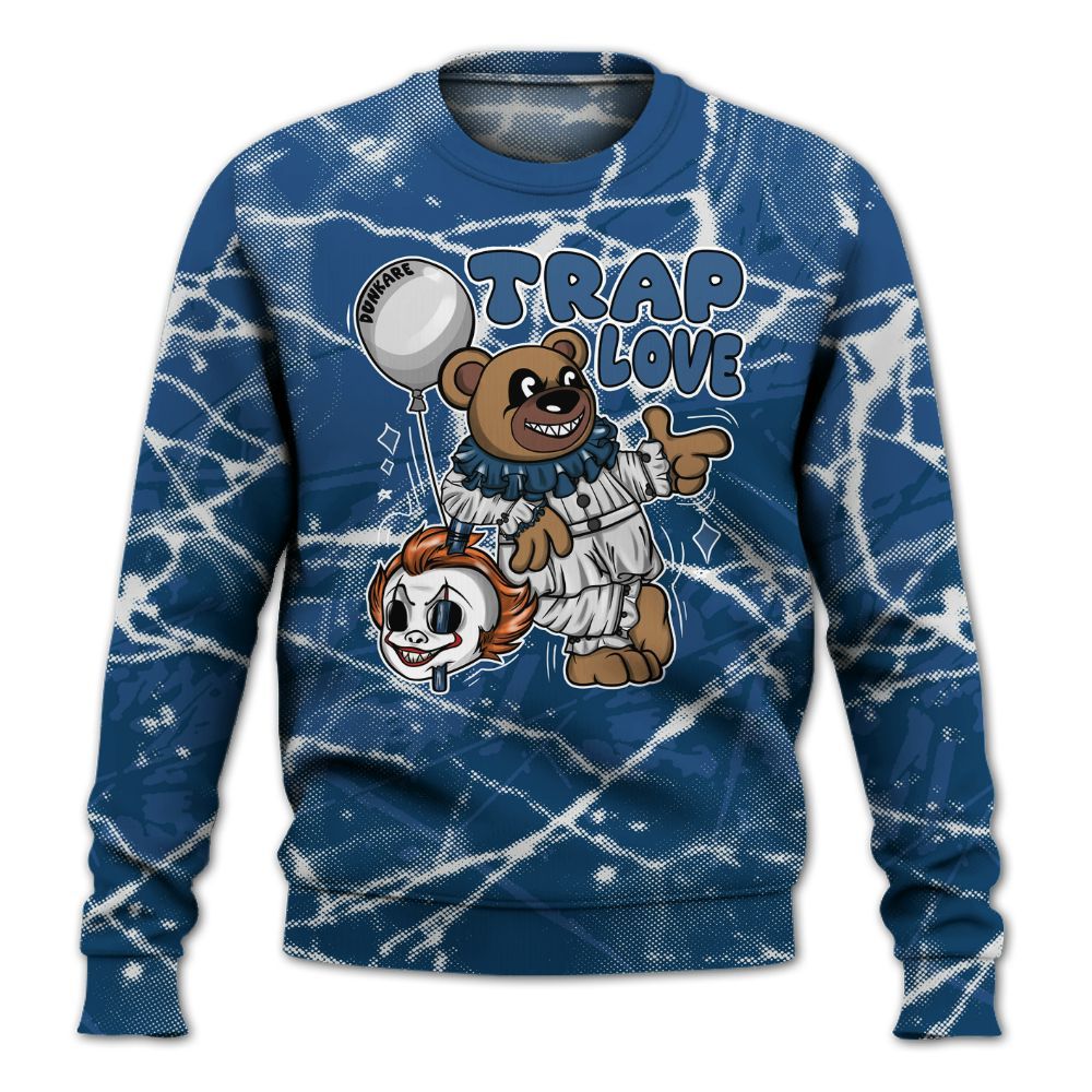 Sweatshirt To Match High OG Midnight Navy 1s - Trap Loves Bear Profound All Over Print