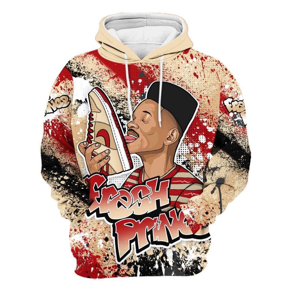 Hoodie To Match Dunk Low Strawberry Waffle - Fresh Sneaker Lick All Over Print