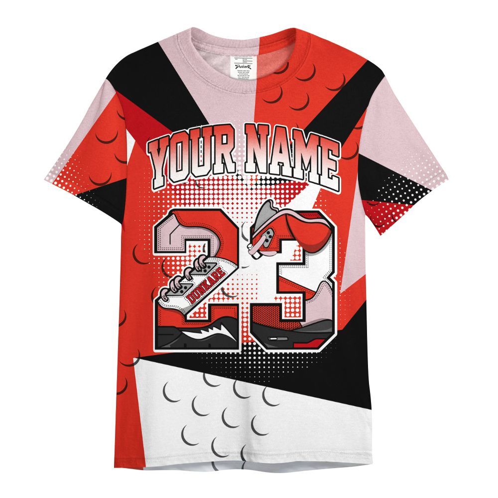 Shirt To Match Air Force 1 Low GS Valentine's Day - Poly Custom Name Number 23 5s All Over Print