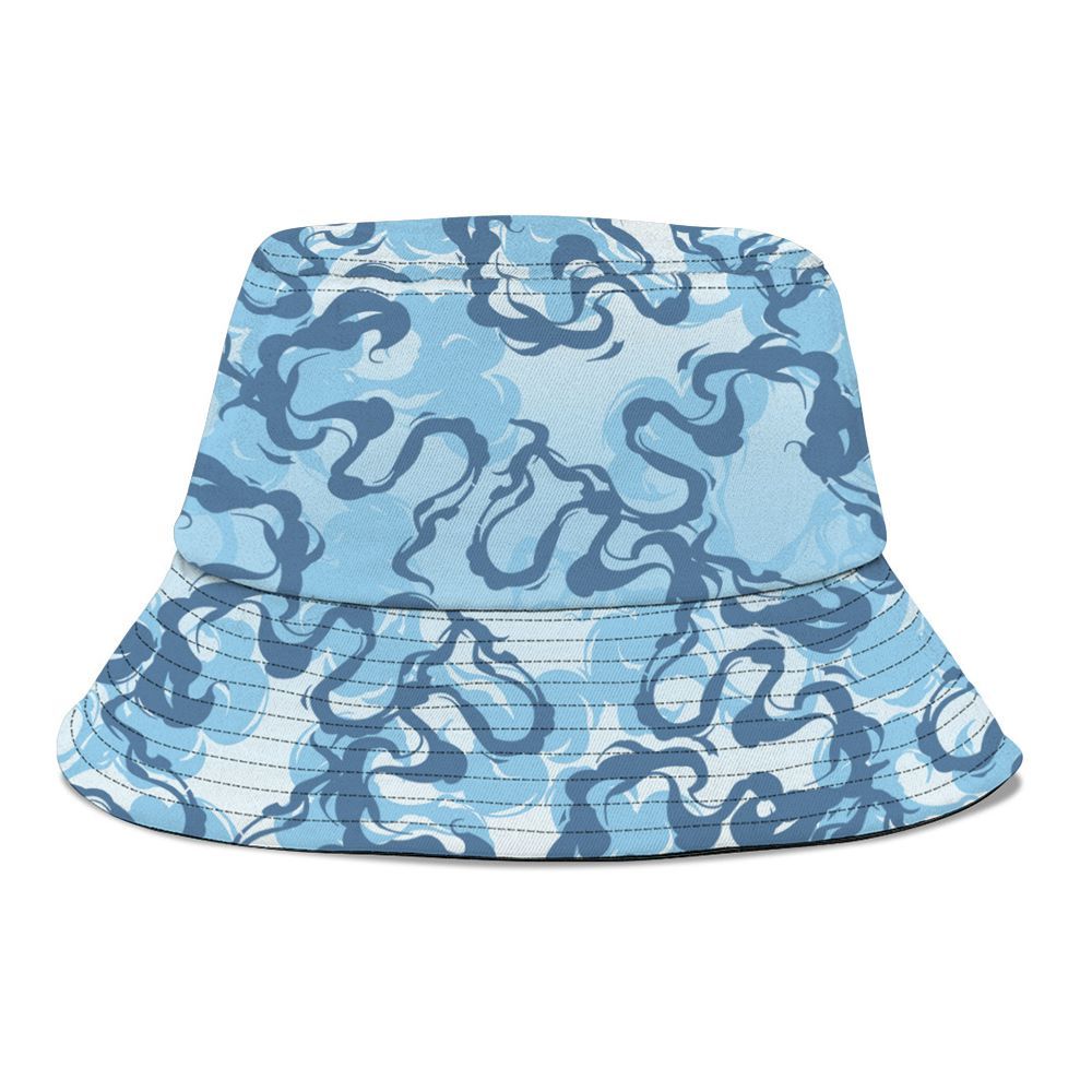 Bucket Hat To Match Legend Blue 11s - Color Smoke Graphic