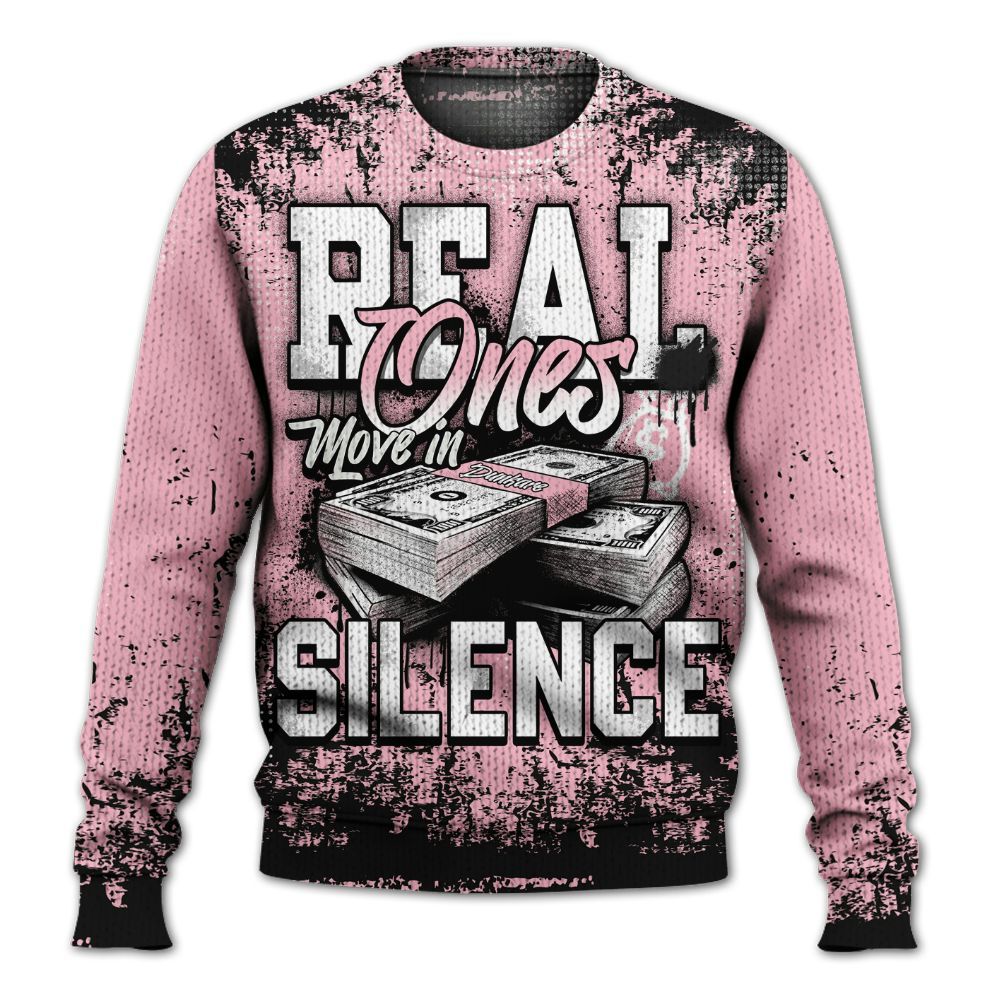 Sweater To Match Low OG Shy Pink 1s - Move In Silence Money Street Retro Graphic