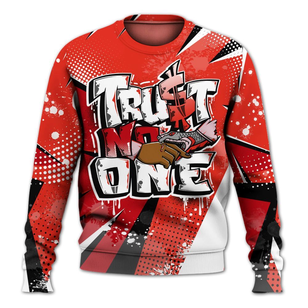 Sweatshirt To Match Air Force 1 Low GS Valentine's Day - Poly Trust No One Dripping All Over Print