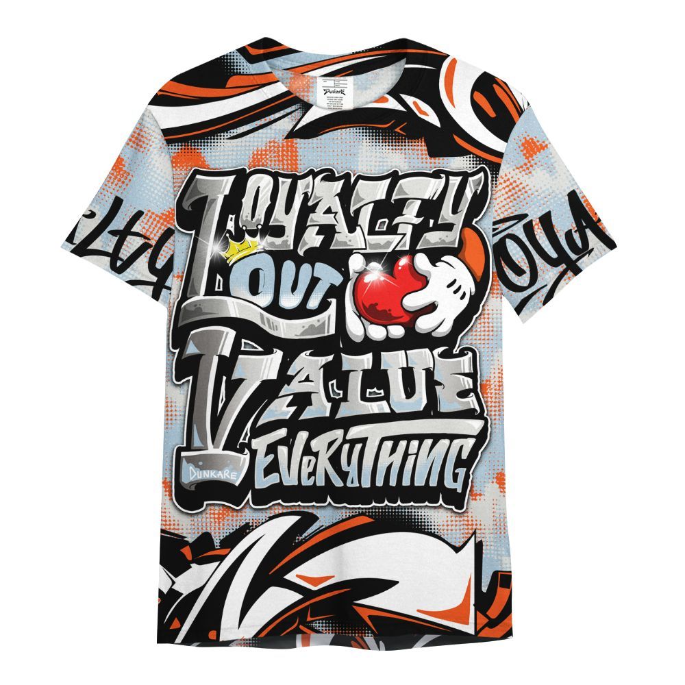 Shirt To Match High OG Alaska 1s - Loyalty Out Value Graffiti All Over Print