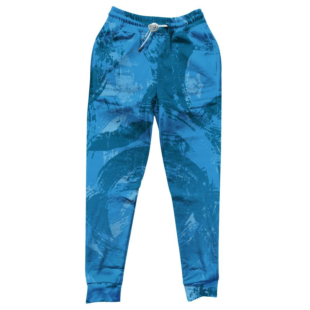Sweatpant To Match Powder Blue 9s - Circle Slpash All Over Print