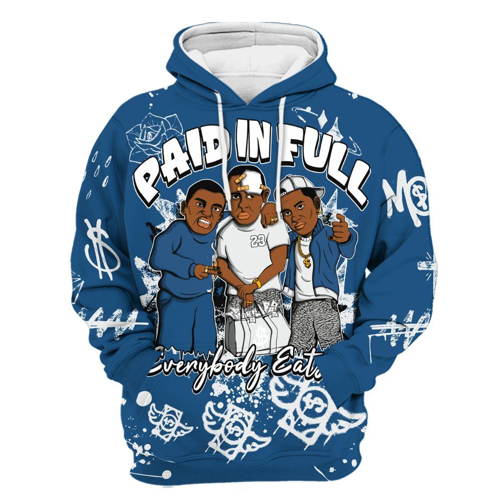 Hoodie To Match Wizards 3s - Everybody Paid In Full Crayon All Over Print