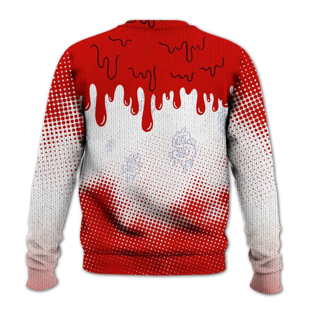 Knitted Sweater To Match Fire Red 6s - Loot Bear Unique Drip