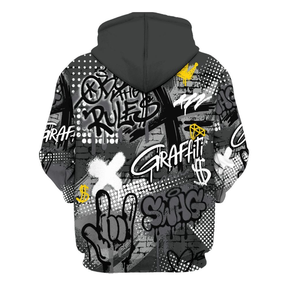 Hoodie To Match White Thunder 4s - True It Real Graffiti Streetwear All Over Print