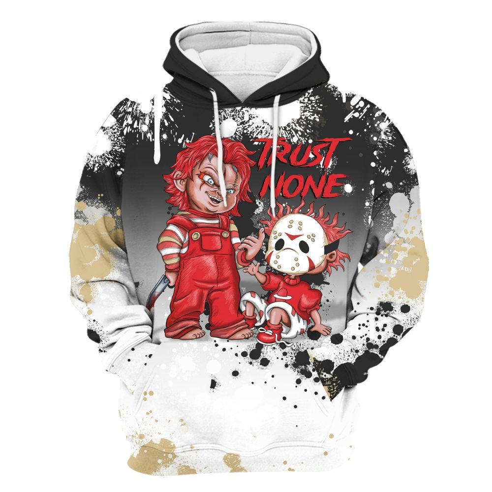 Hoodie To Match Prime 93 Fire Red - Trust No One Scary All Over Print