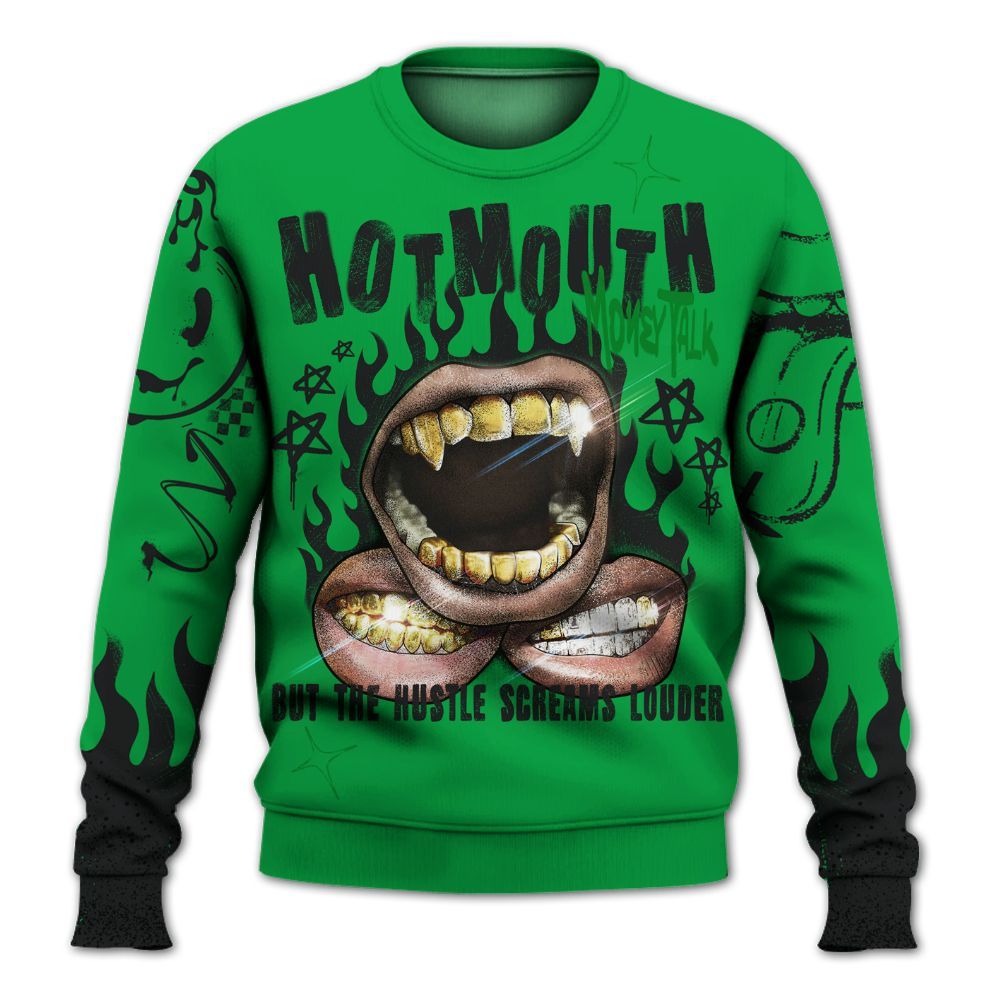 Sweatshirt To Match Low Lucky Green 1s - Mouth Burning Street Style All Over Print