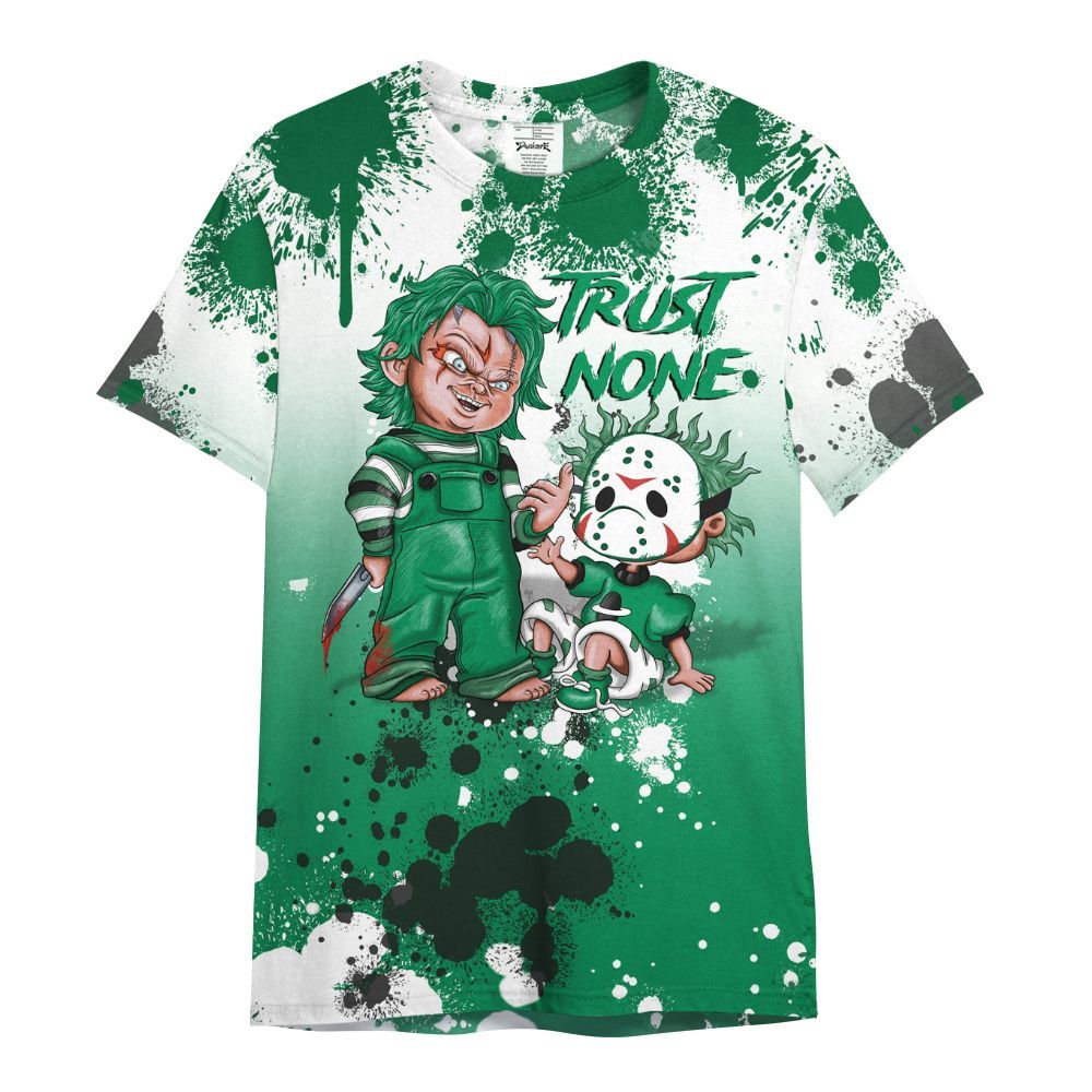 Shirt To Match Mid Lucky Green 1s - Trust No One Scary All Over Print