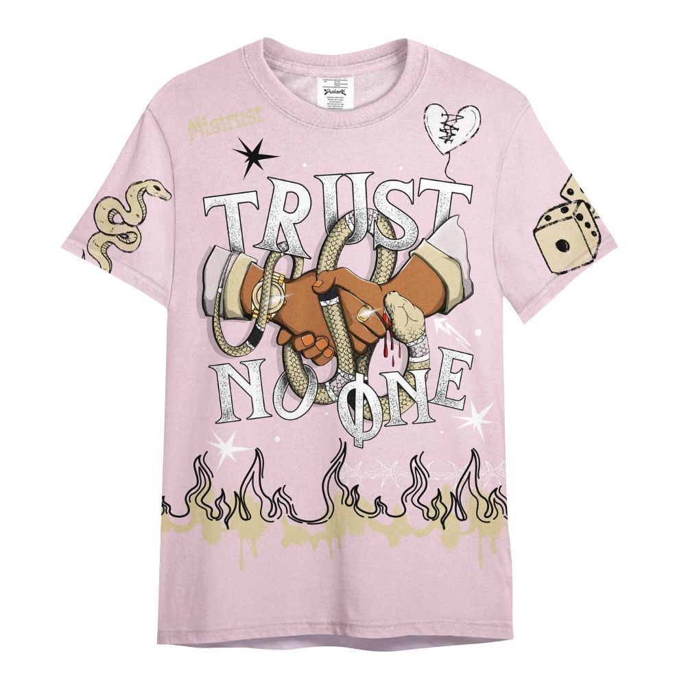 Shirt To Match Denim Iced Carmine 4s - Trust No One Snake-Bite Doodle Crayon All Over Print