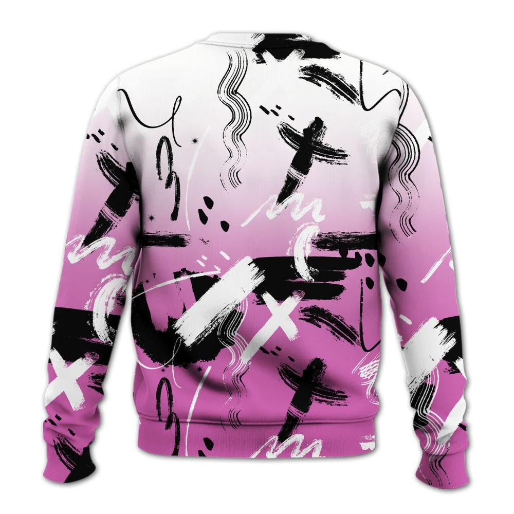 Sweatshirt To Match Hyper Violet 4s - Money Hustle Grind Pray All Over Print