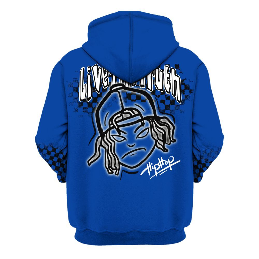 Hoodie To Match Hyper Royal 12s - Feel Life Street Style All Over Print