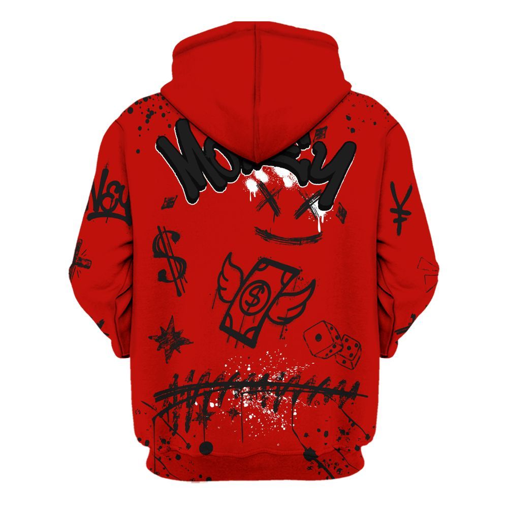 Hoodie To Match OG Fire Red 5s - Everybody Paid In Full Crayon All Over Print