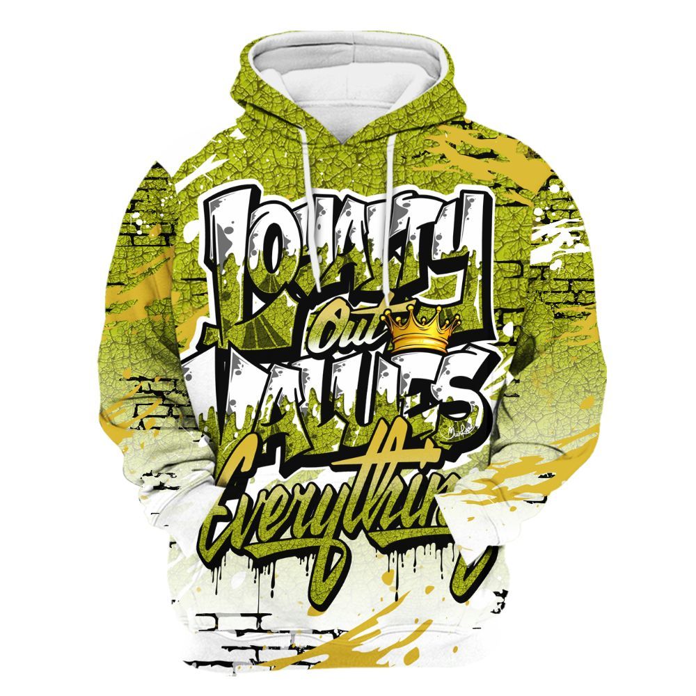 Hoodie To Match Dunk Low QS Halloween Skull - Values Of Loyalty Drip All Over Print