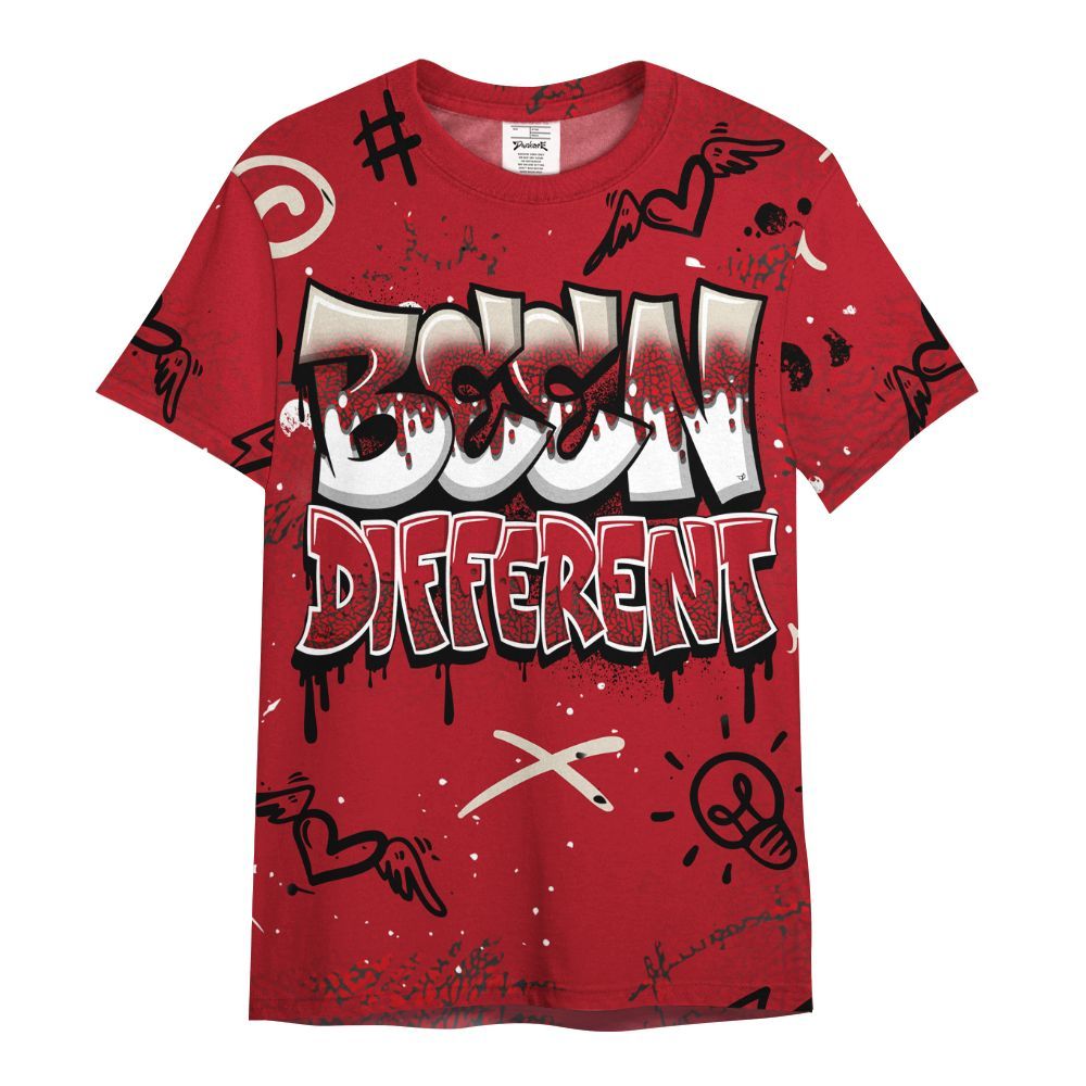 Shirt To Match Mid Red Cracked Leather 1s - Drip Been Di2ferent All Over Print