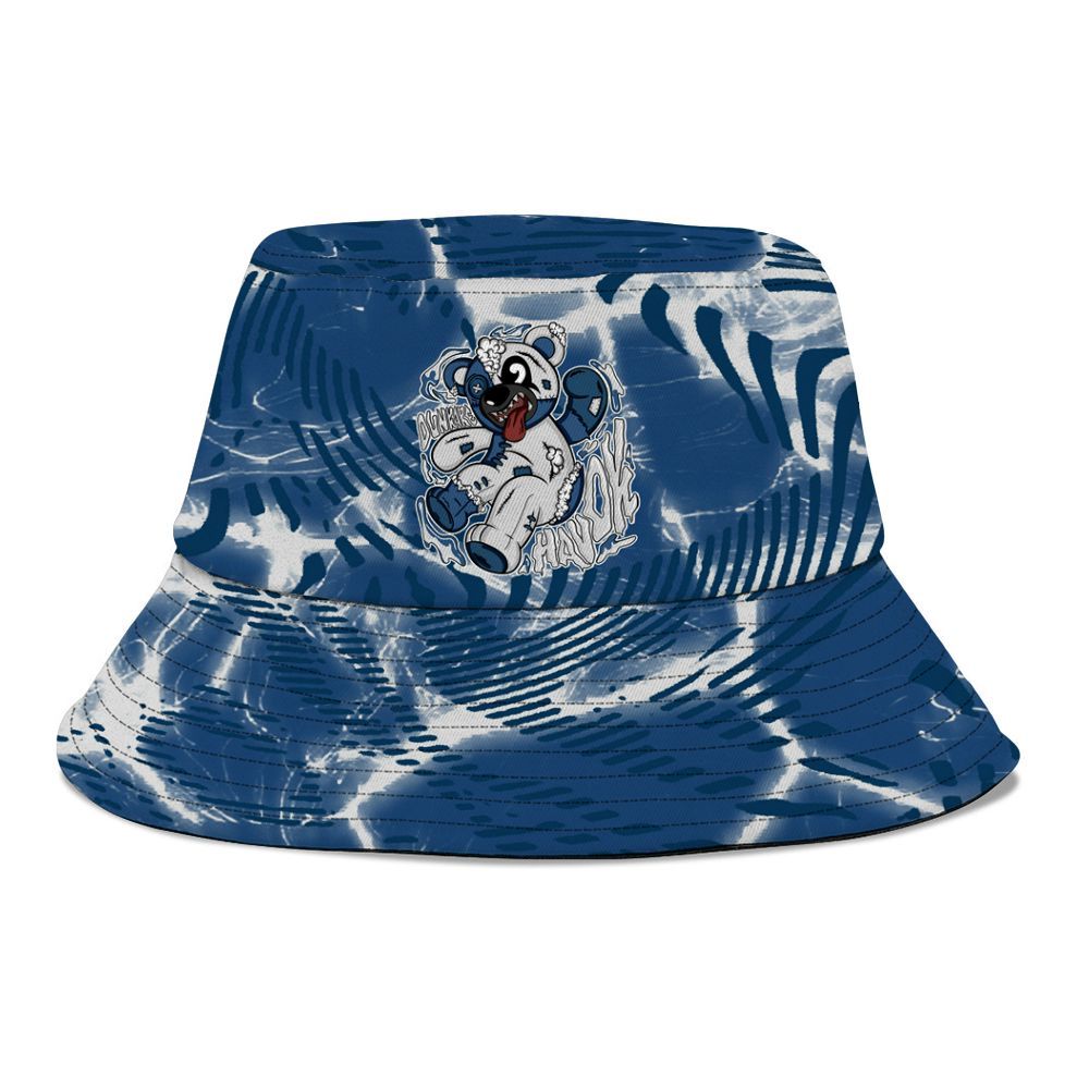 Bucket Hat To Match High OG Midnight Navy 1s - Havok Bear Graphic