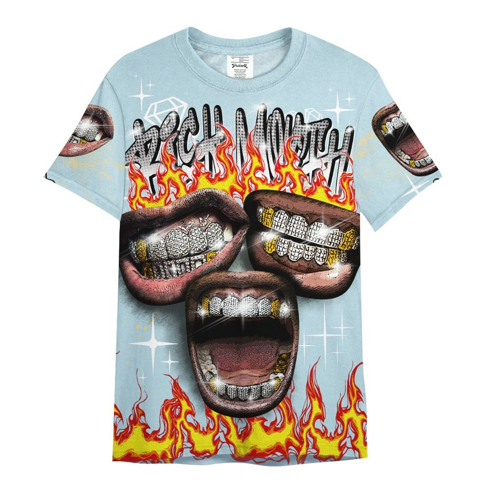 Shirt To Match Low Year Of The Snake 11s - Rich Mouth Fire Rap Retro 90s All Over Print