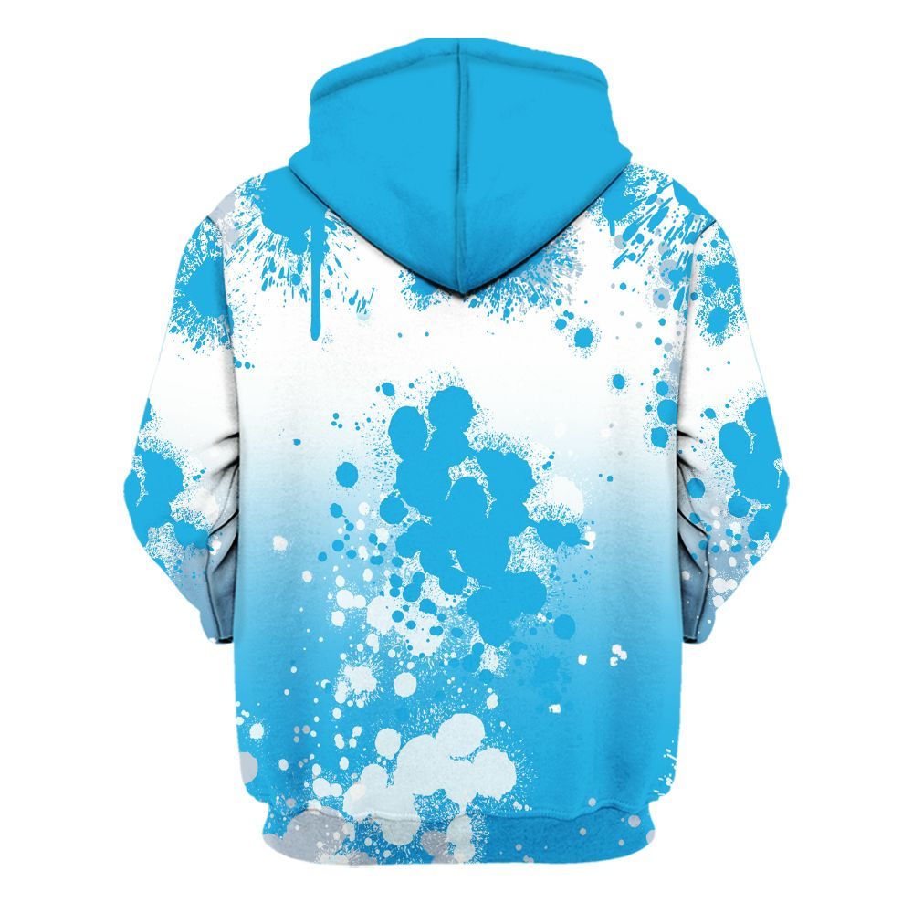 Hoodie To Match University Blue Low 2026 11s - God Blessed Ink Drip All Over Print