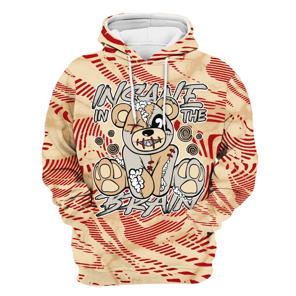 Hoodie To Match Dunk Low Strawberry Waffle - Insanes Bear Fume All Over Print