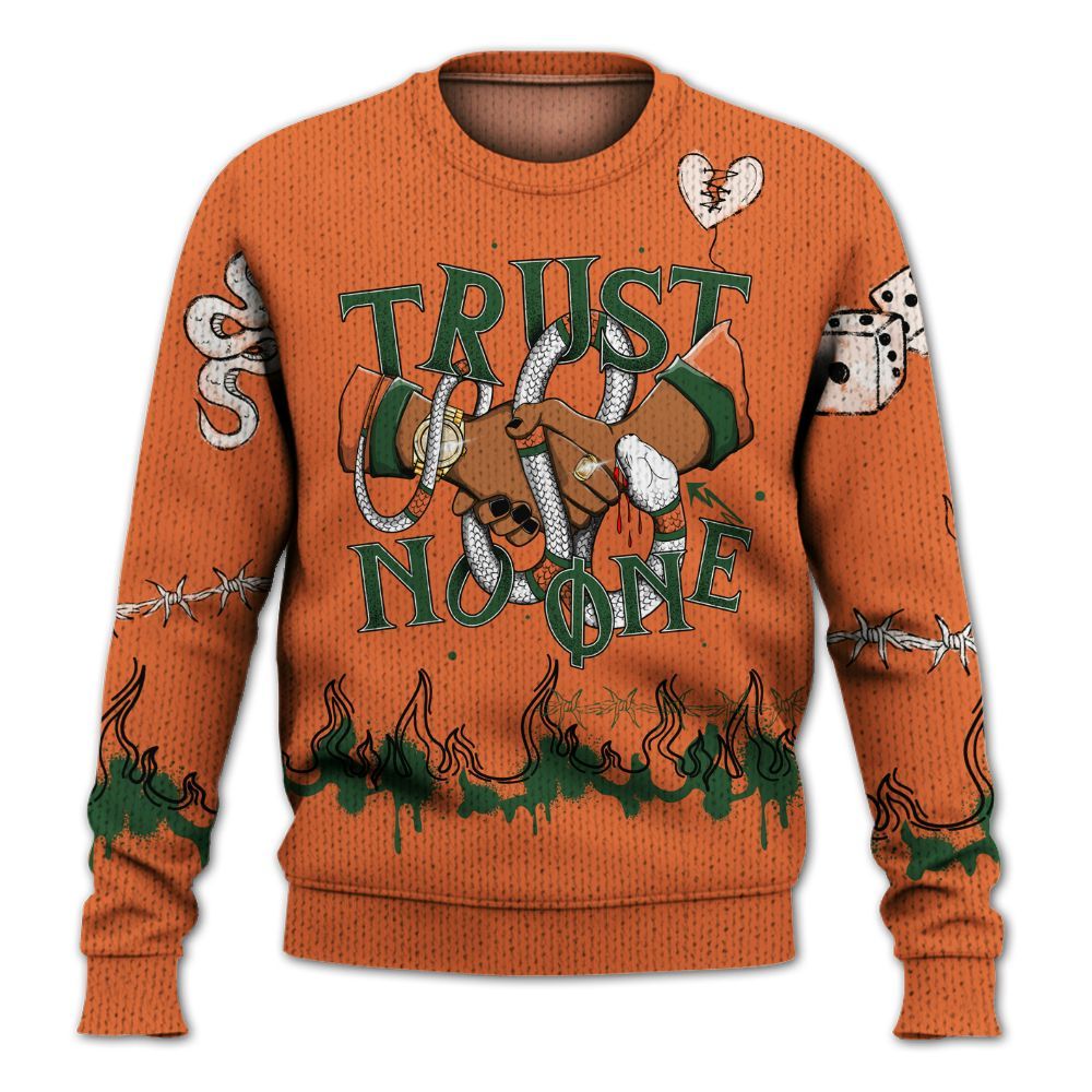 Knitted Sweater To Match Low Miami 5s - Trust No One Snake-Bite Doodle Crayon