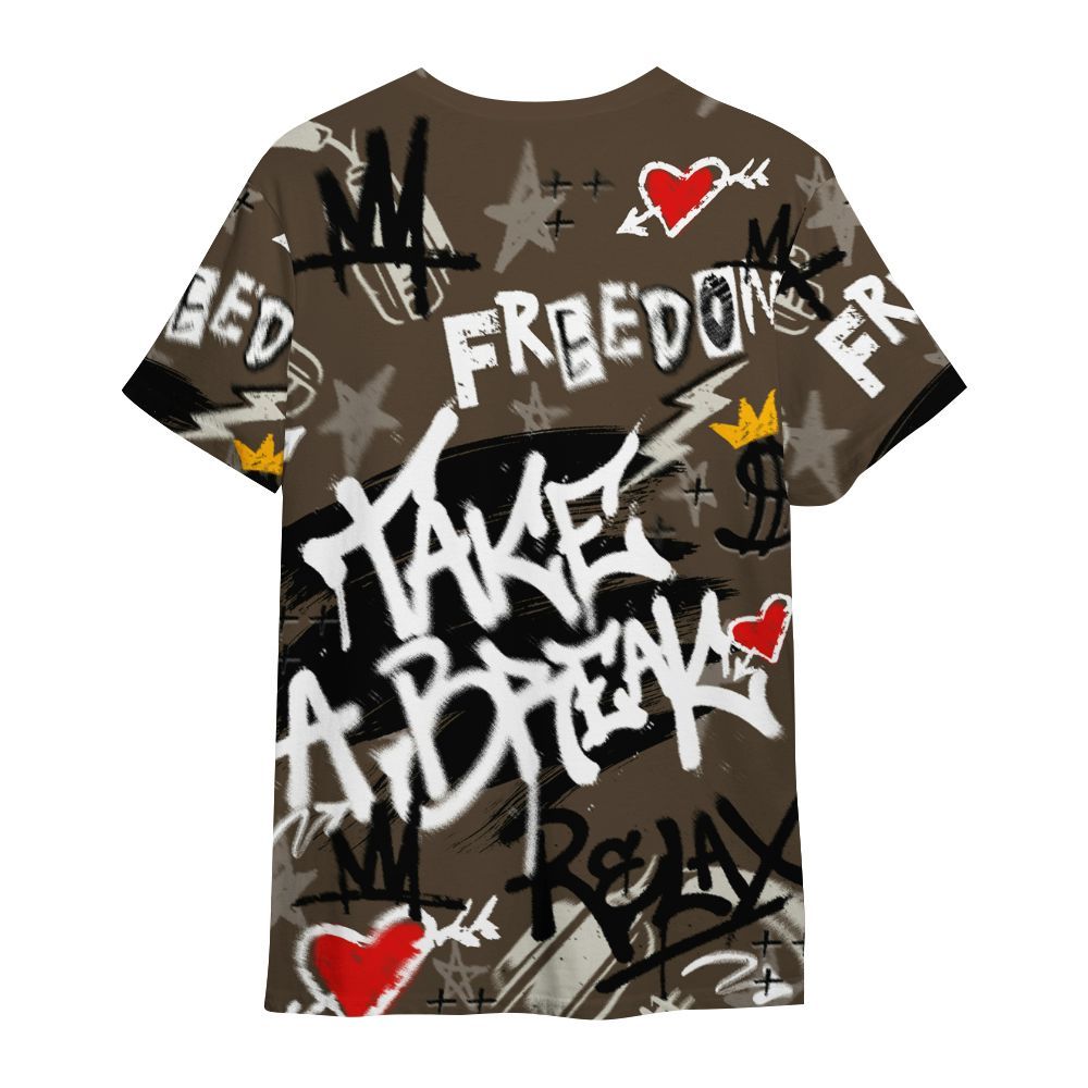 Shirt To Match Palomino 1s - Take Break Freedom Graffiti Streetwear All Over Print