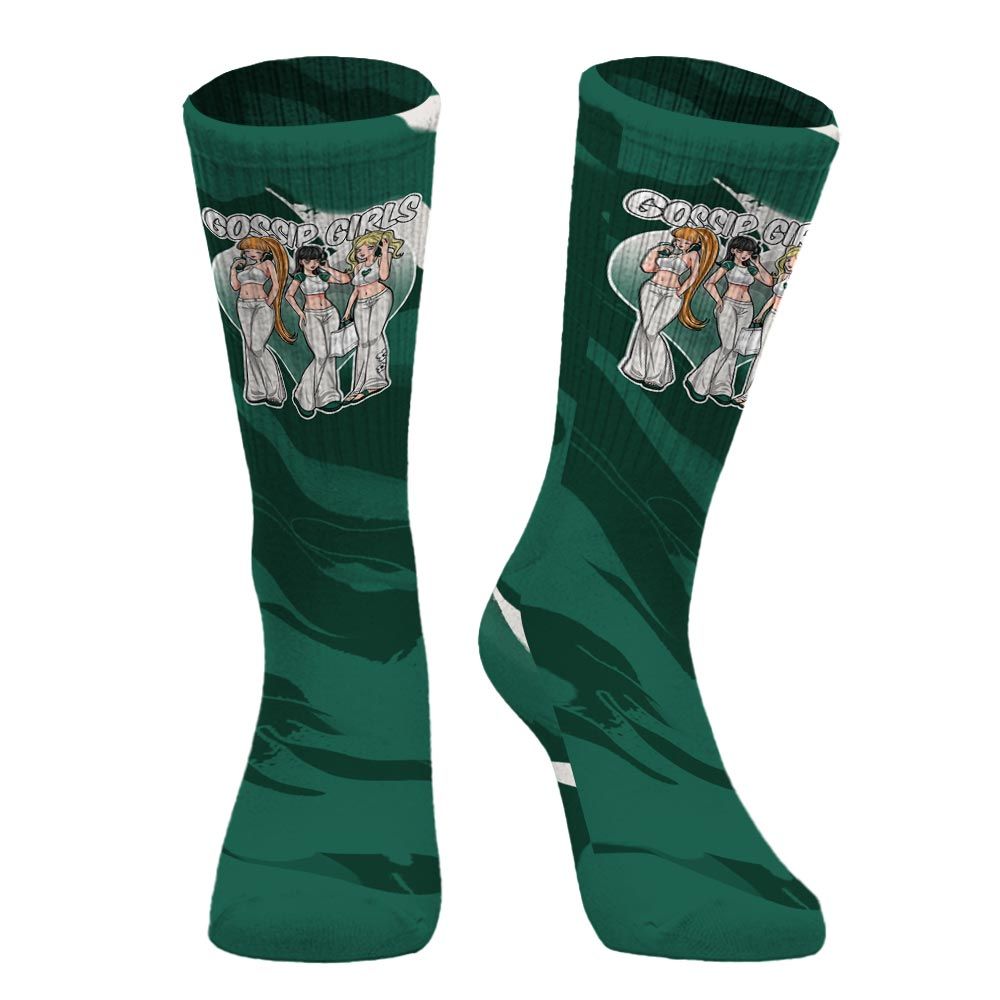 Sock To Match Oxidized Green 4s - Gossip'Girls Colored
