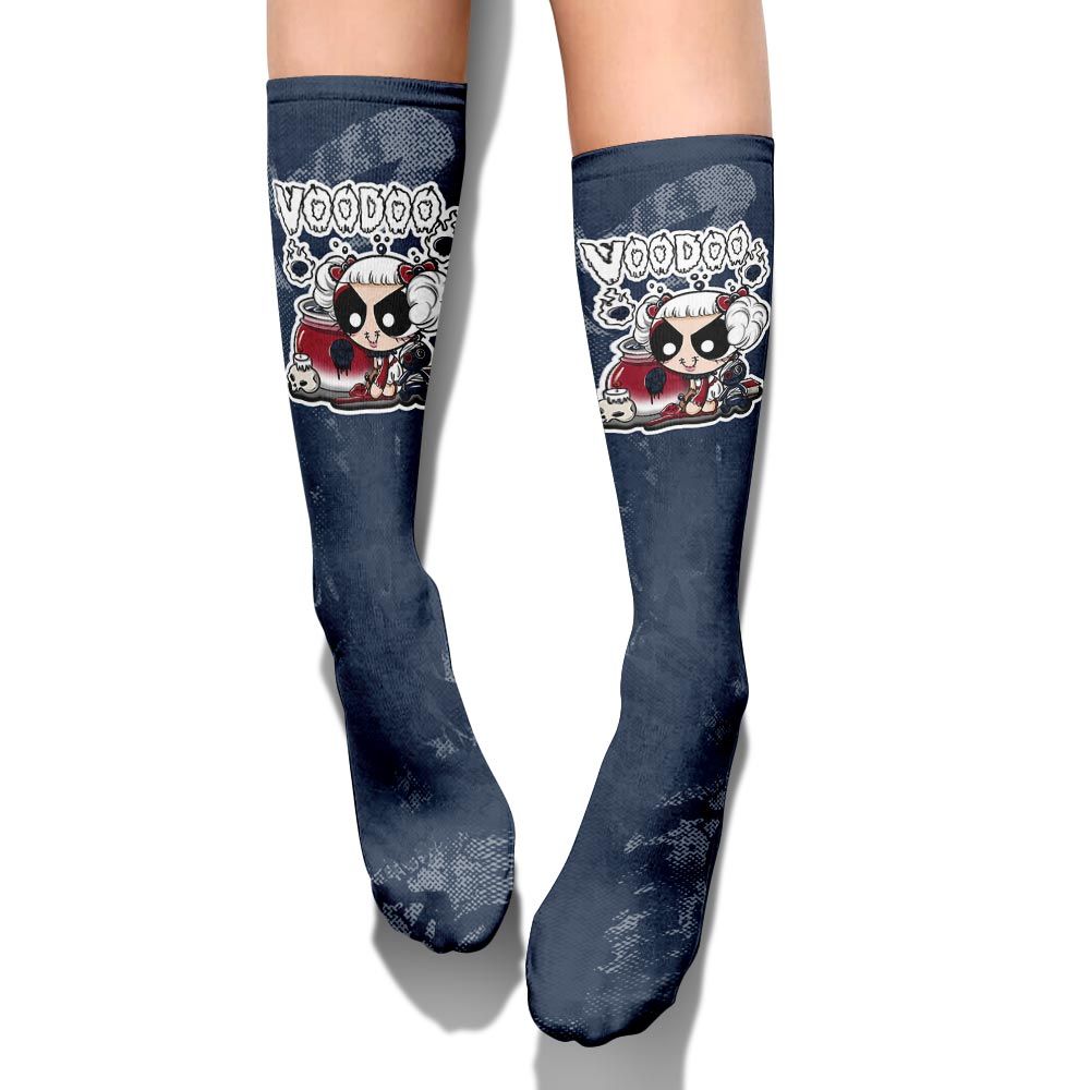 Sock To Match White Midnight Navy 6s - Voodooz