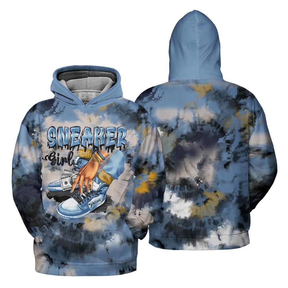 Hoodie To Match High OG First In Flight 1s Hoodie, SNEAKER Girl Money Drip Tie Dye Hoodie Outfit 903 NCT