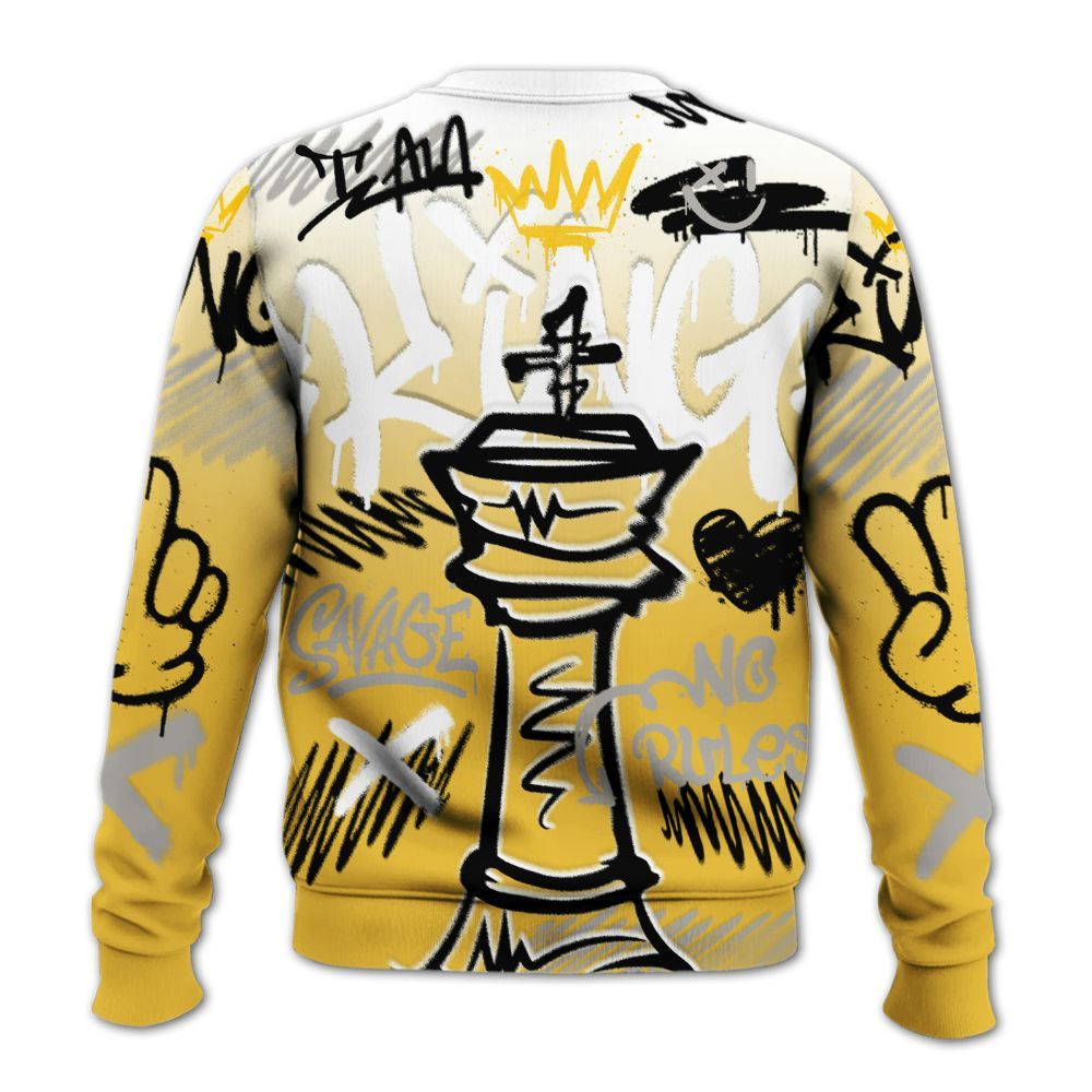 Sweatshirt To Match Low Yellow Python 11s - Street King Chess Streetwear All Over Print