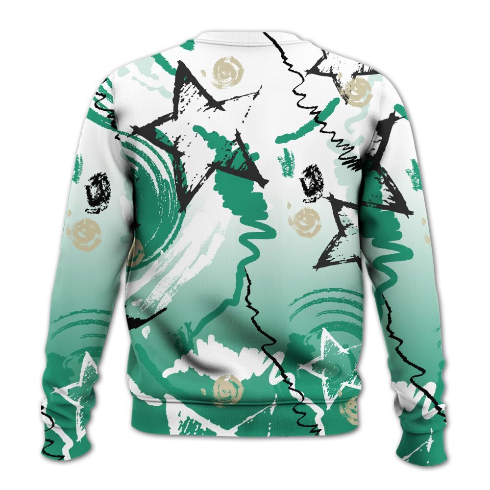 Sweatshirt To Match Pine Green 4s - Grind Shine Later Drip All Over Print