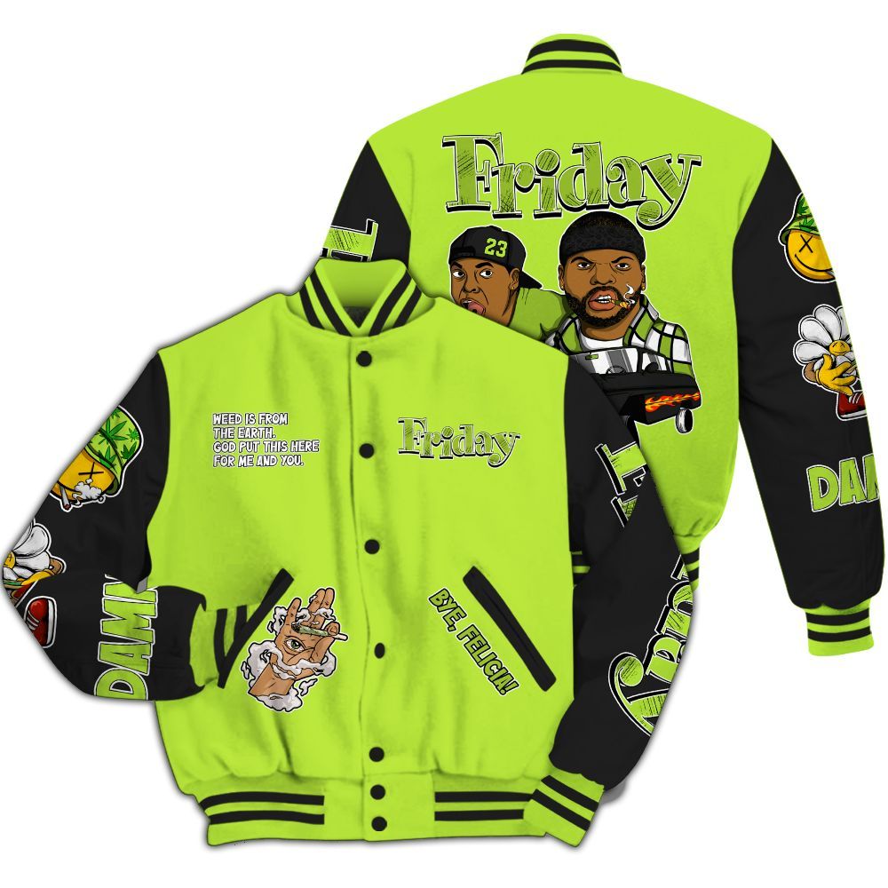 Varsity Jacket To Match Air Force 1 Low Dance Volt - Friday Sneaker Stress Style All Over Print