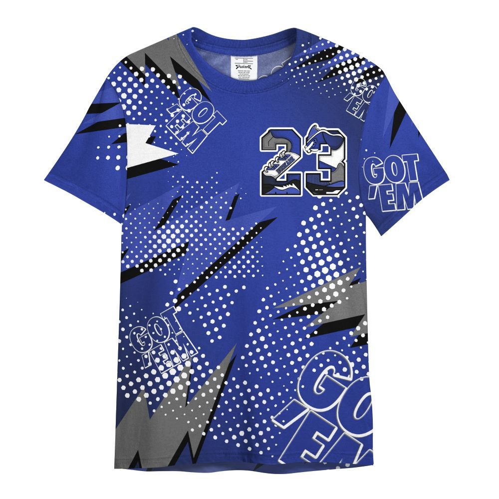 Shirt To Match Air Max Plus Black Racer Blue - Custom Name Number 23 5s All Over Print