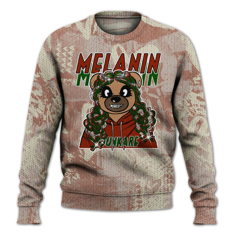 Knitted Sweater To Match El Grito 5s - Pigments Bear Heart Grunge