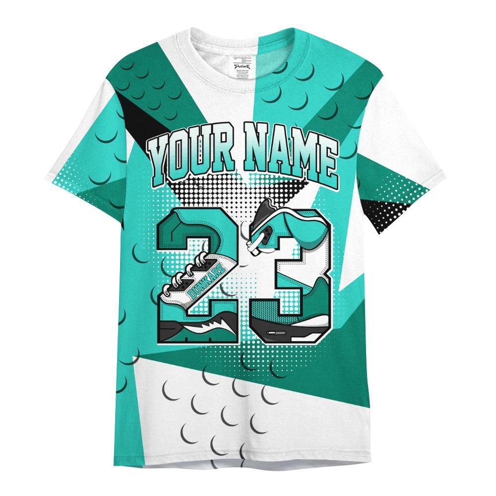 Shirt To Match Dunk Low Clear Jade - Poly Custom Name Number 23 5s All Over Print