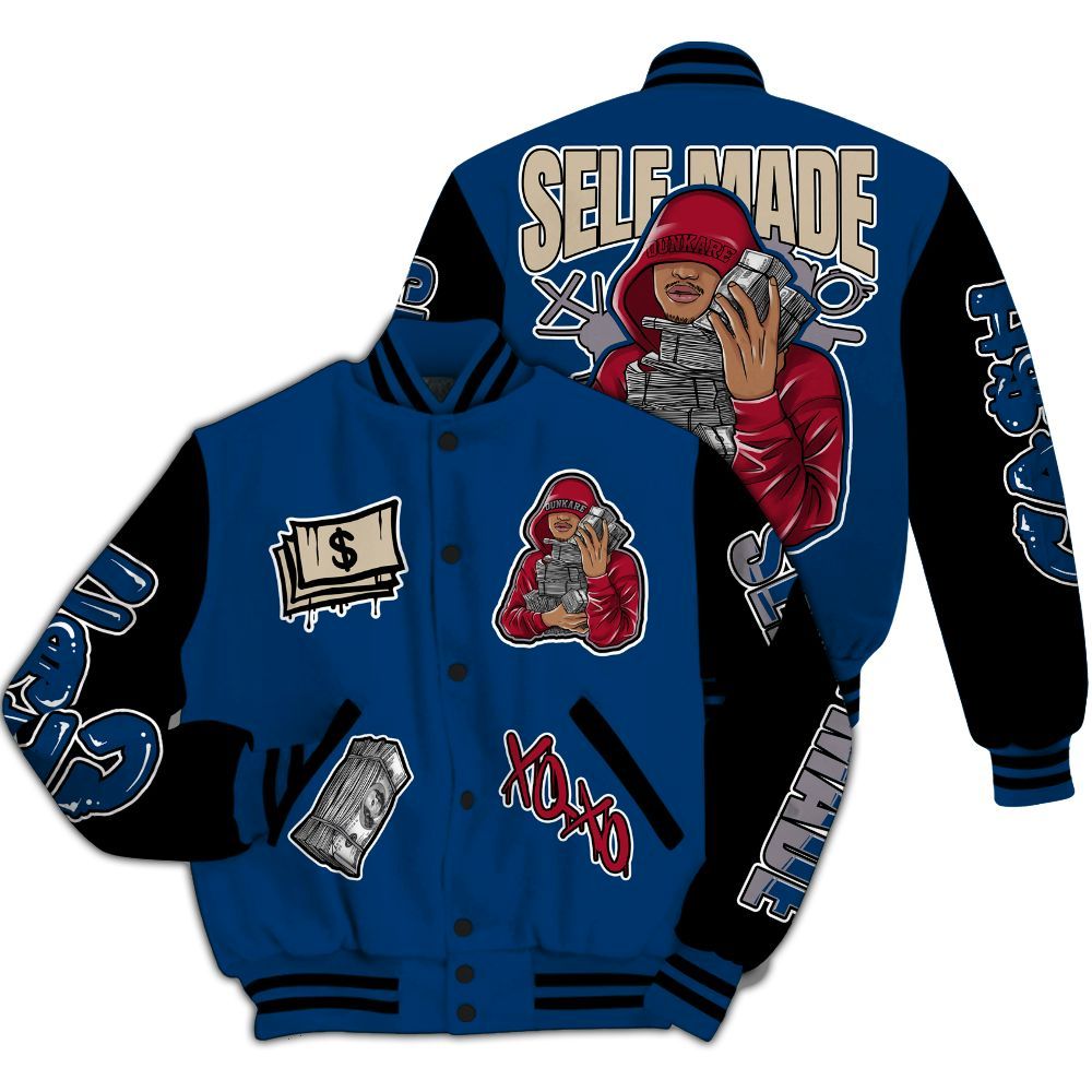 Varsity Jacket To Match Rare Air 4s - Selfmade Unique All Over Print