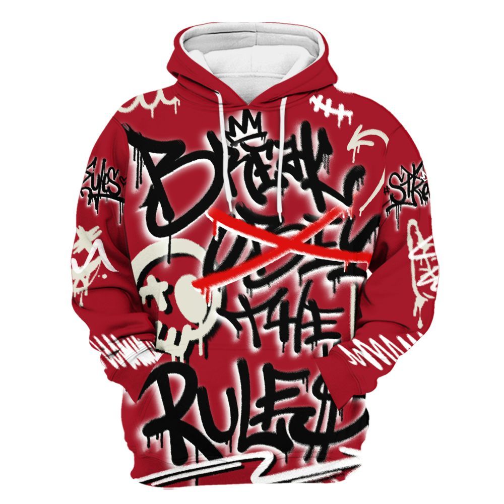 Hoodie To Match 2025 High OG Cinnabar 1s - Break Rules Streetwear All Over Print