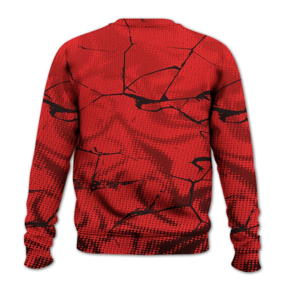 Knitted Sweater To Match Red Thunder 4s - Dislike Us Graphic