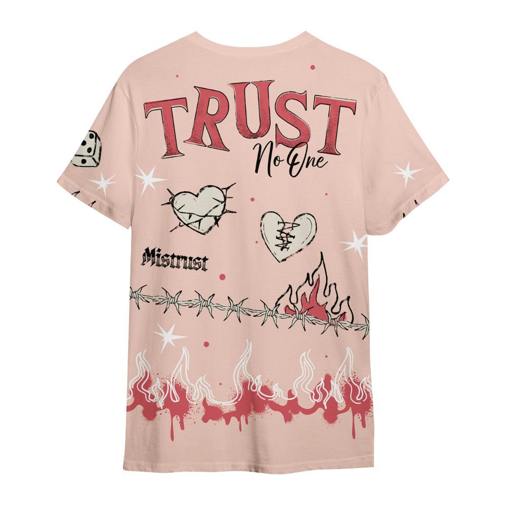 Shirt To Match Washed Coral 2s Shirt, Trust No One Snake-Bite Doodle Crayon All Over Print