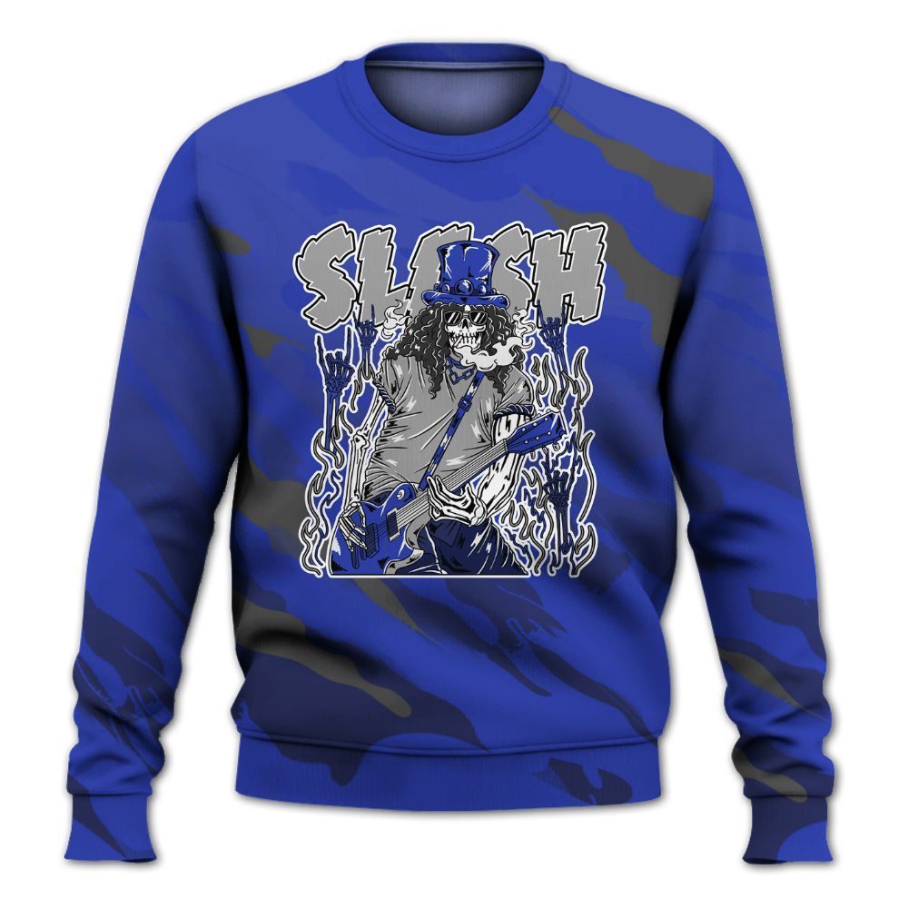 Sweatshirt To Match Air Max Plus Black Racer Blue - Slash Skeleton Colored All Over Print