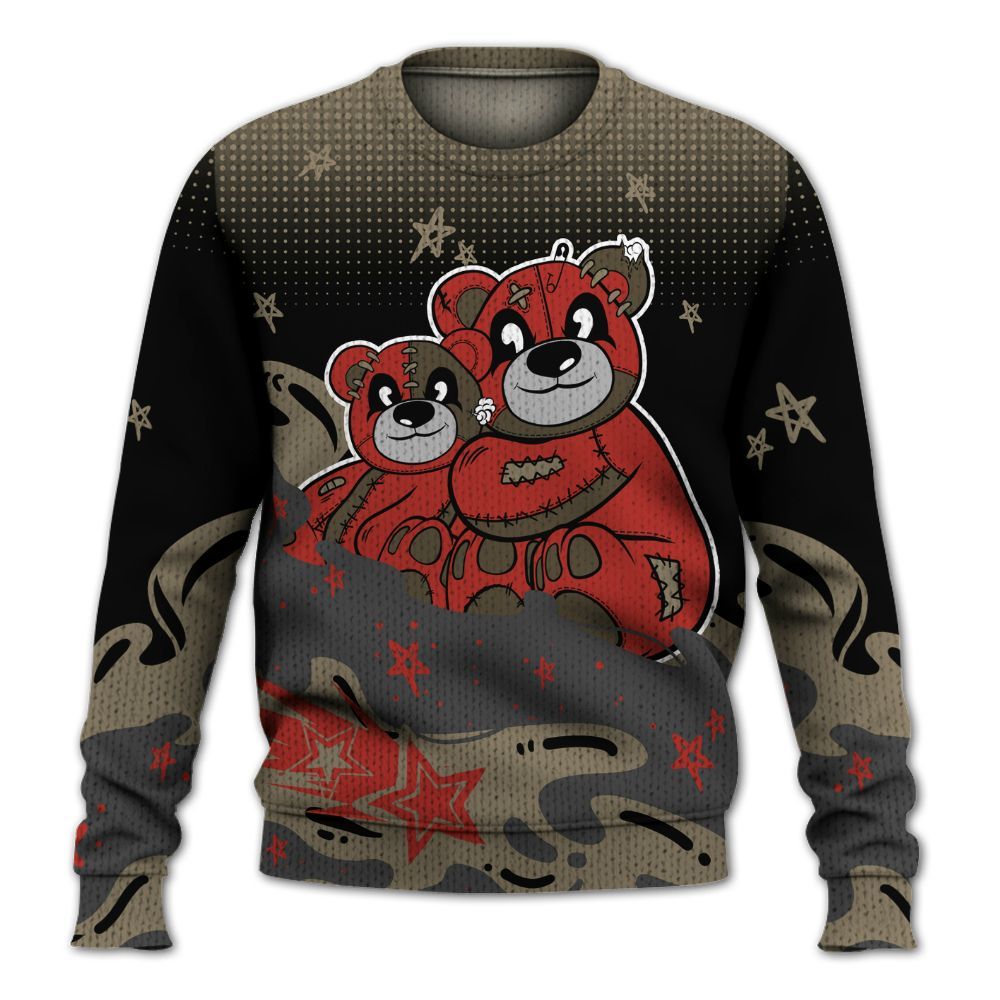 Knitted Sweater To Match Olive 9s - Sincere Fondness Bear Stars